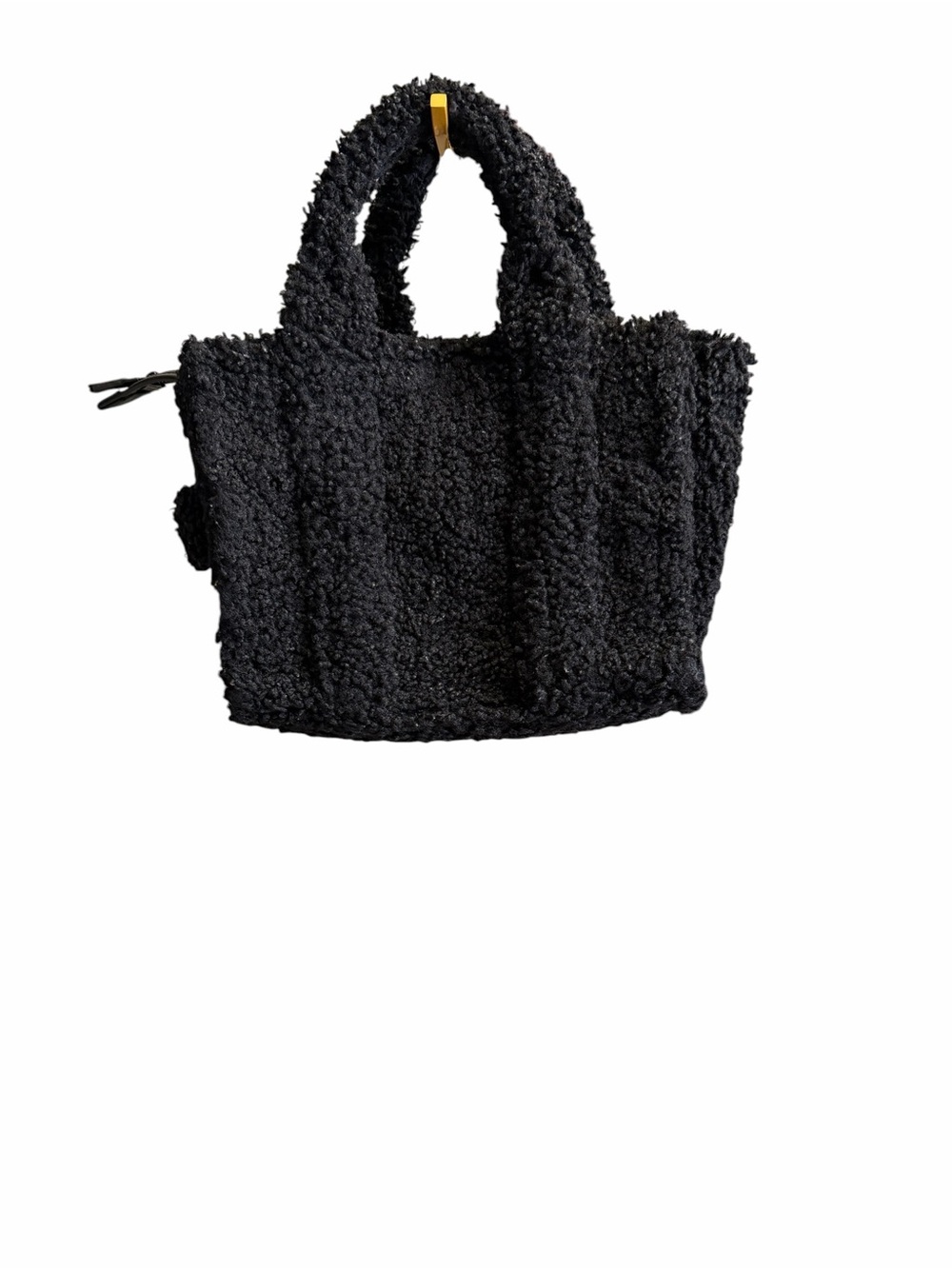 Marc Jacobs Black Sherpa The Tote Bag Small with Strap & COA - Picture 5 of 5
